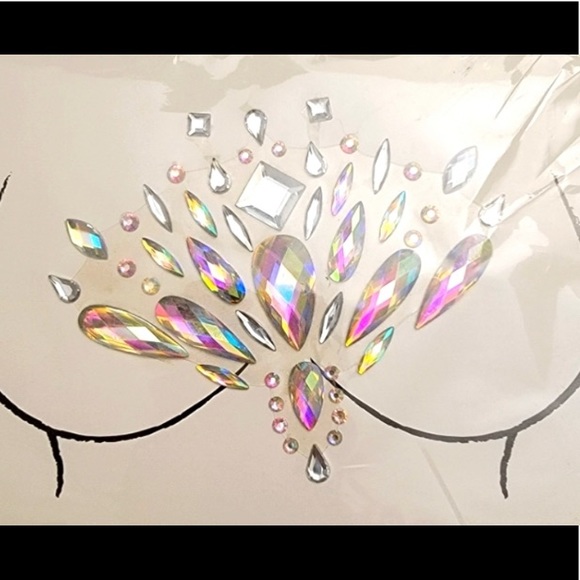 3/$30 Jeweled Festival Body Art Decal / Tattoo / Body Sticker - Picture 2 of 4